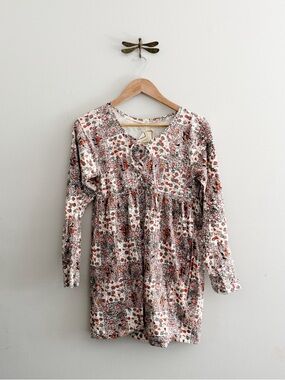90s floral babydoll dress 90s Style Ruffled Square Neck Lined Floral Print Babydoll Dress XL main image 1
